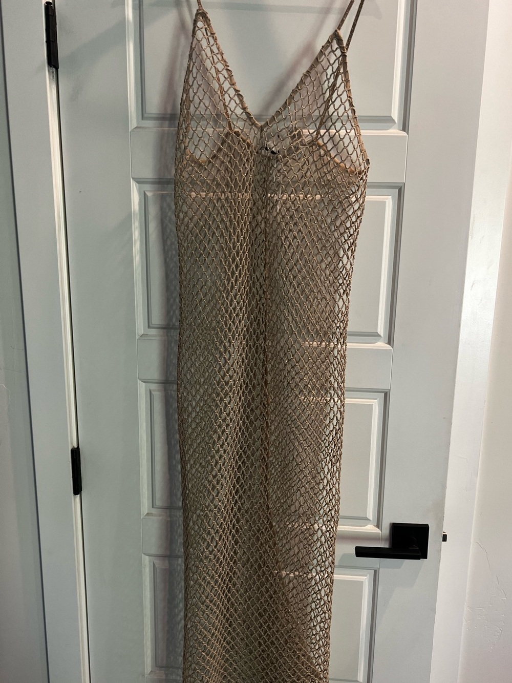 ZARA Viral Crochet Mesh Maxi Dress Beach Cover Up BNWT Large - Picture 5 of 5
